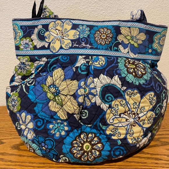 Vera Bradley Mod Floral Blue Hannah Quilted Handbag & Wallet - Picture 6 of 16